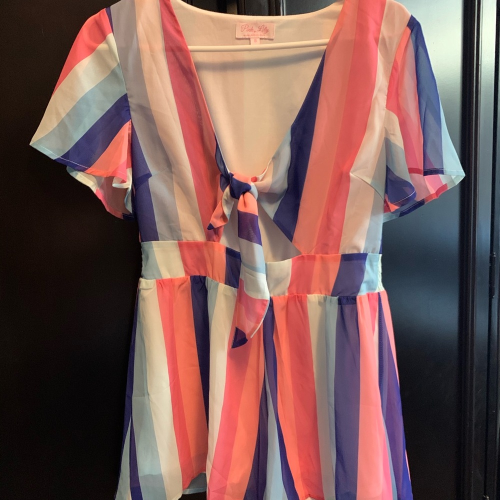Pink lily romper